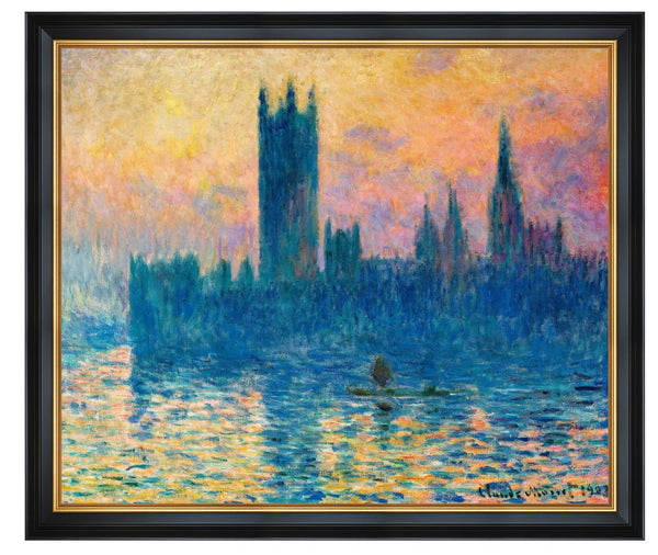 Houses Of Parliament, Sunset, 1903, Monet (F93 Frame)