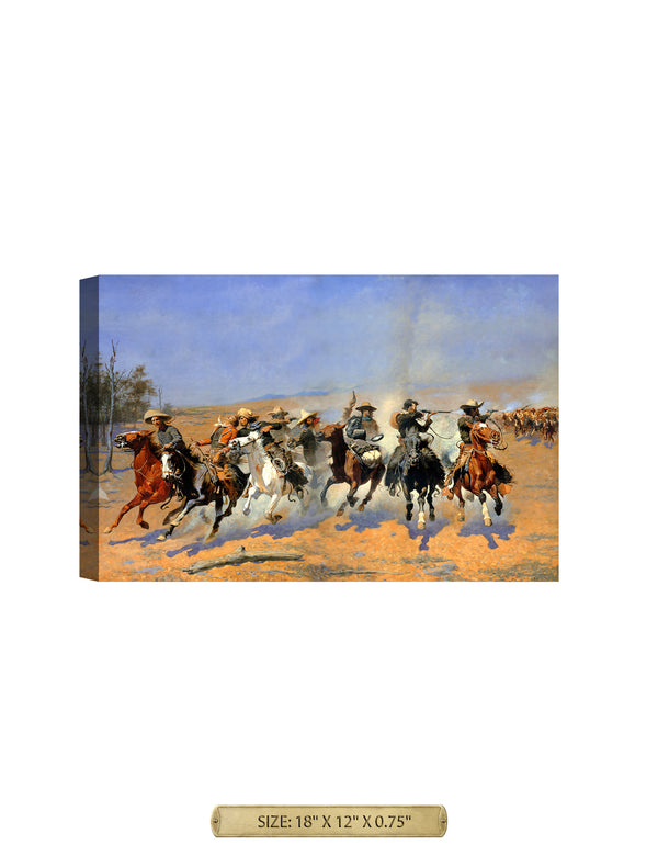 A Dash for the Timber, Frederic Remington.