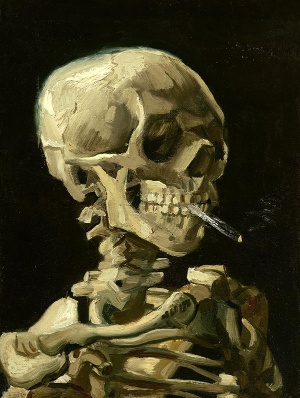 Head of a Skeleton with a Burning Cigarette by Vincent Van Gogh.