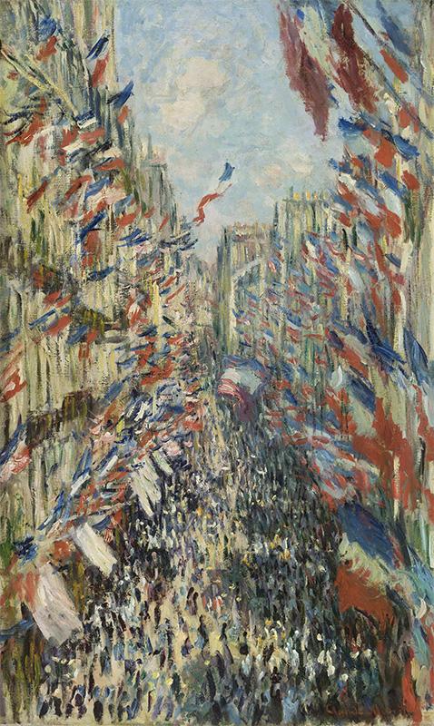 La Rue Montorgueil à Paris fête du 30 juin 1878