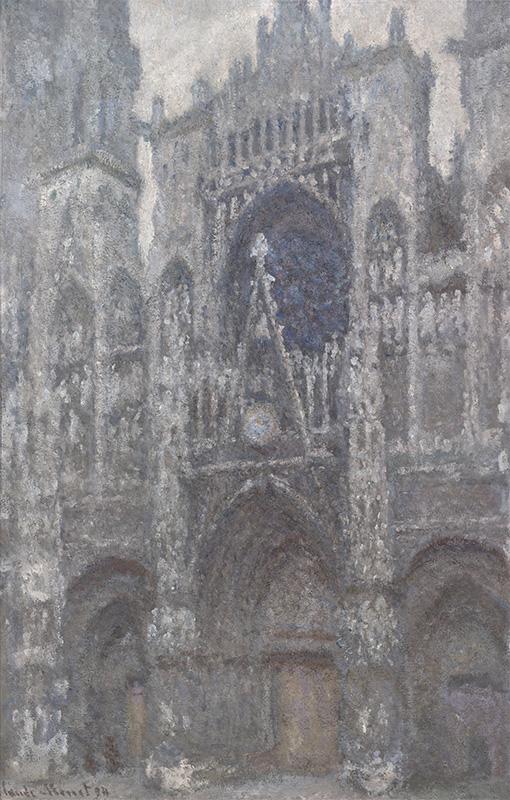 Rouen Cathedral, Portal, Cloudy Weather