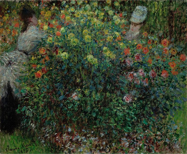 Two Women among the Flowers