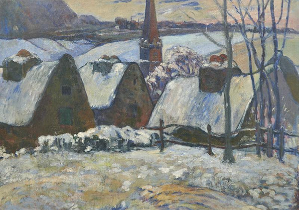 Breton village under the snow