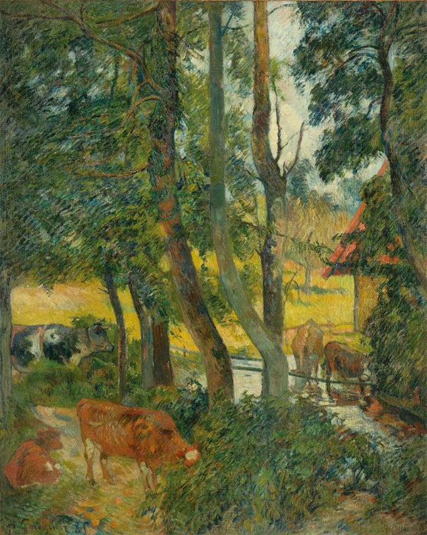 Landscape in Normandy (Cows at the Trough)