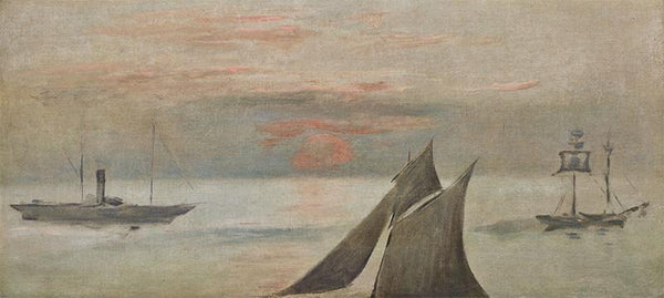 Boats at Sea, Sunset