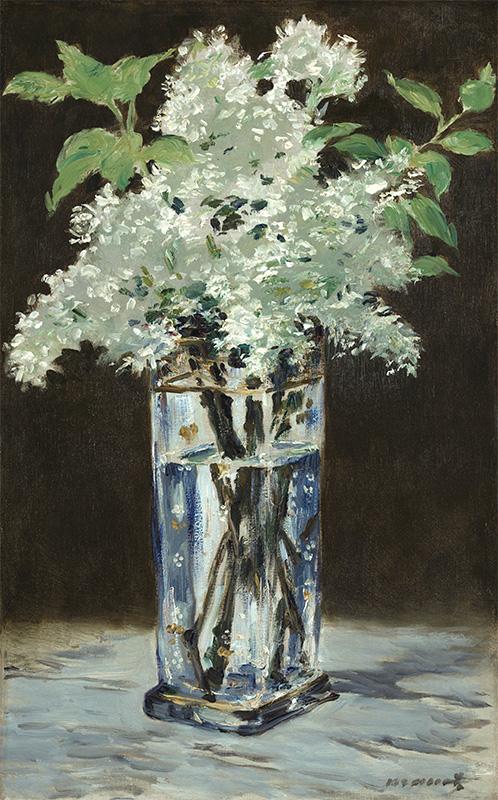 White Lilacs in a Crystal Vase (Lilas blancs dans un vase de cristal) (Lilas blanc dans un vase de cristal)