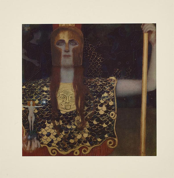 Pallas Athene, 1898. Print from the portfolio Das Werk von Gustav Klimt, ed. by the art publisher Hugo Heller, Vienna  Leipzig