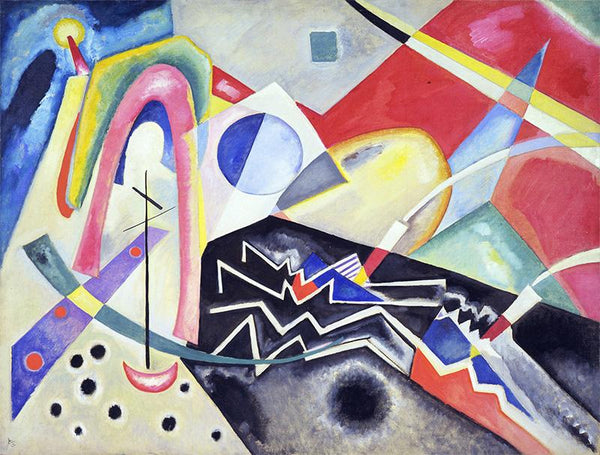 White Zig Zags - Wassily Kandinsky