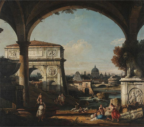 Roman Caprice with triumphal Arch