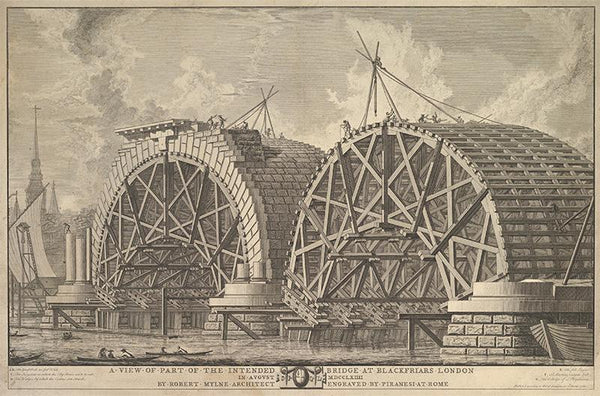 A view of part of the intended Bridge at Blackfriars, London