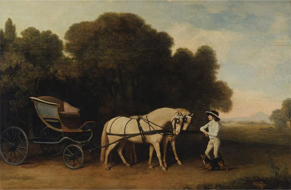 Phaeton with a Pair of Cream Ponies and a Stable-Lad