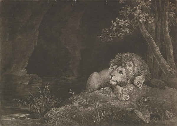 The Lyon (Recumbent Lion by a Pool)