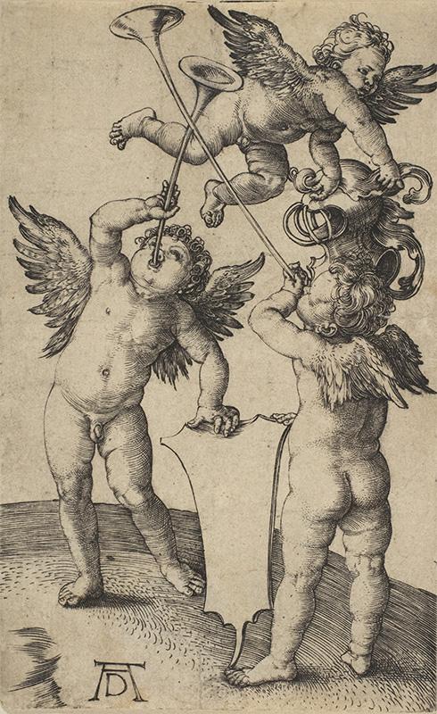 Three Putti with Trumpets