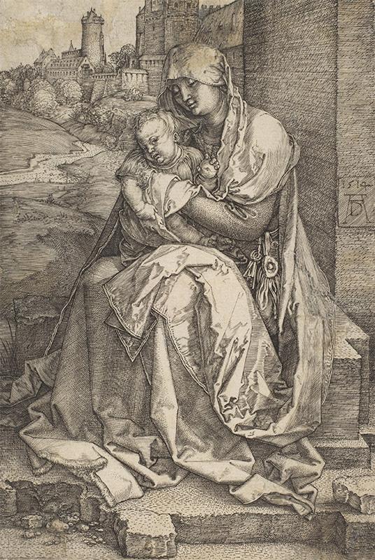 Virgin and Child Seated by the Wall