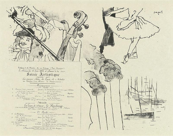 Program for the Soiree Artistique (Programme de la Soirée des anciens élèves du Lycée de Nantes)