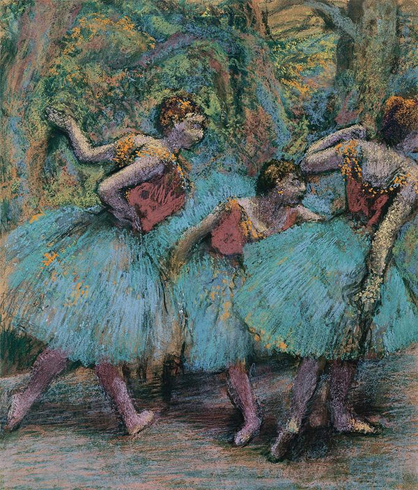 Three Dancers (Blue Tutus, Red Bodices)