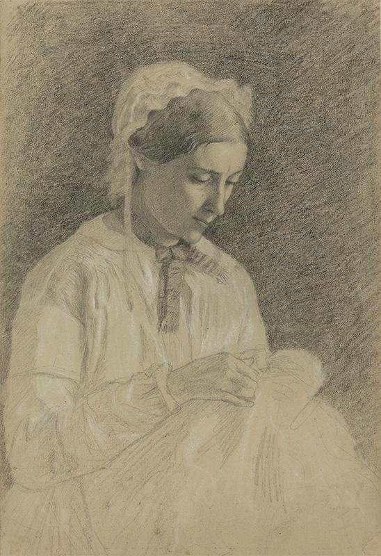 Woman Embroidering