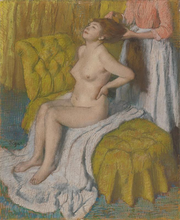 Woman Having Her Hair Combed