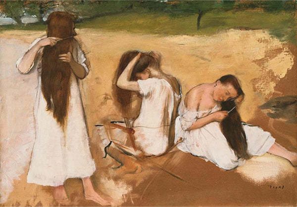 Women Combing Their Hair