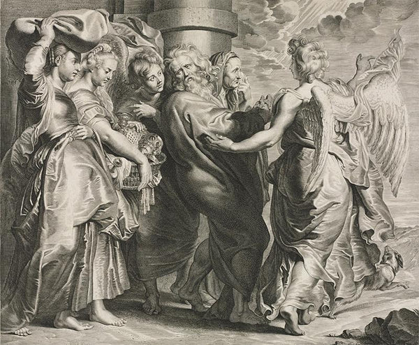 Lot and His Family Leaving Sodom