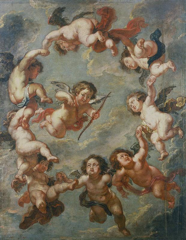 Putti a ceiling decoration