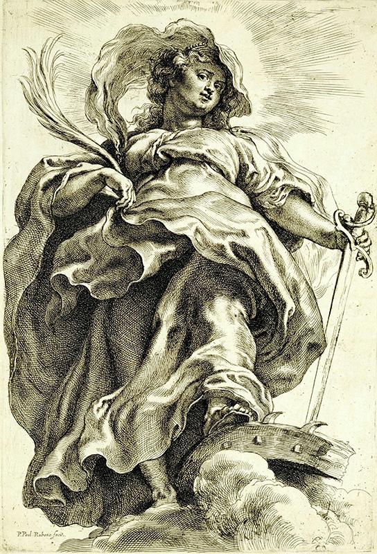 Saint Catherine (of Alexandria) in the Clouds