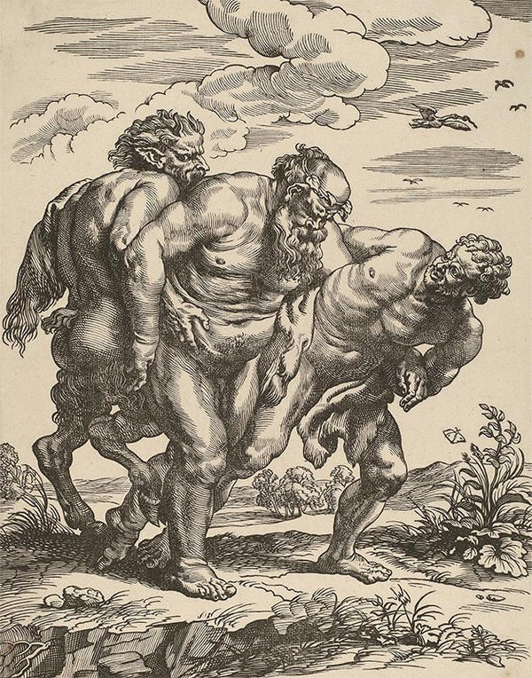 Silenus Accompanied by a Satyr and a Faun