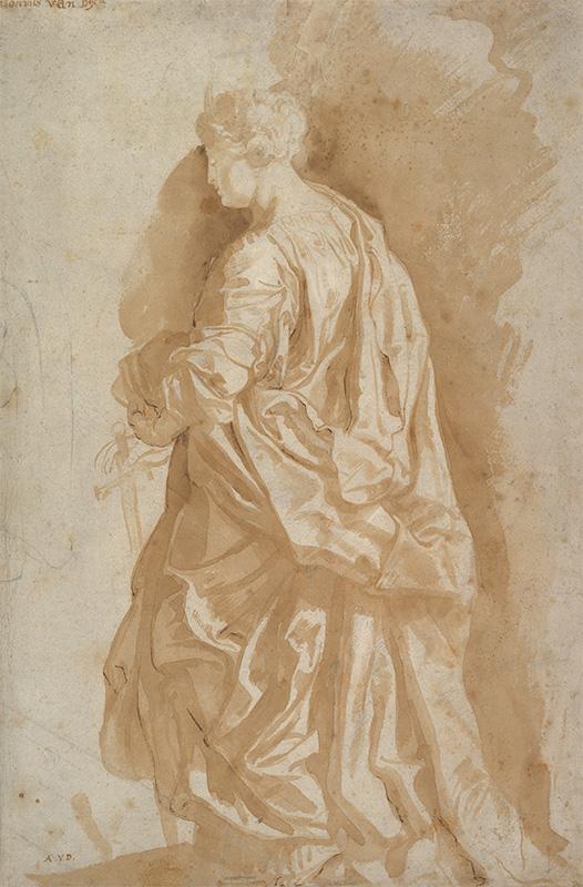 Study of a Standing Female Saint