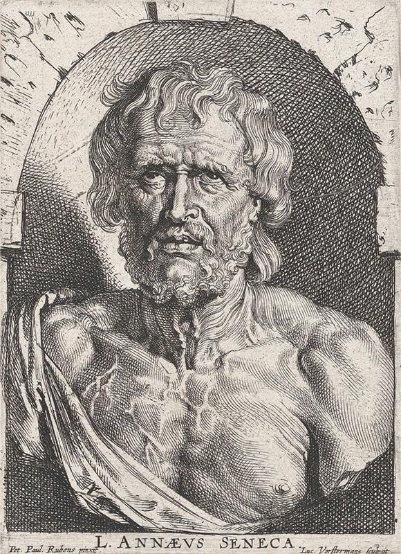 The bust of Seneca, in a niche