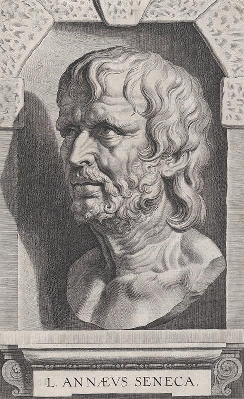 The bust of Seneca, in a stonework niche