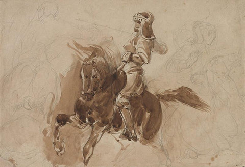 Armored Figure on Horseback (recto)