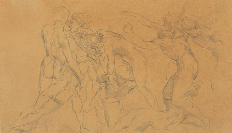 Battle Scene with a Prisoner Being Bound, after Raphael