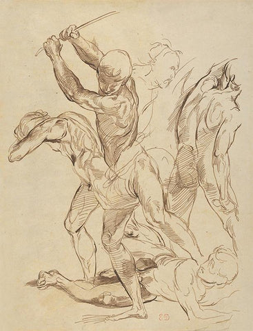 Combat of Nude Men, after Raphael