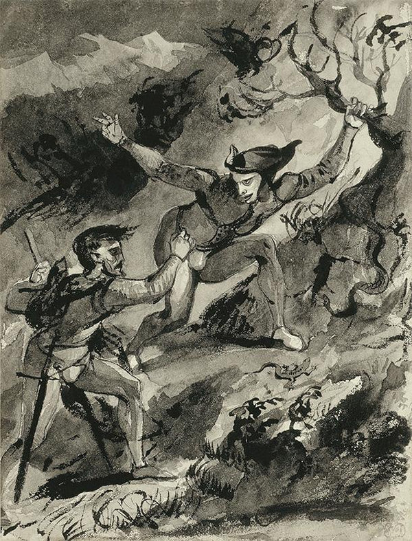 Faust and Mephistopheles on the Blocksberg