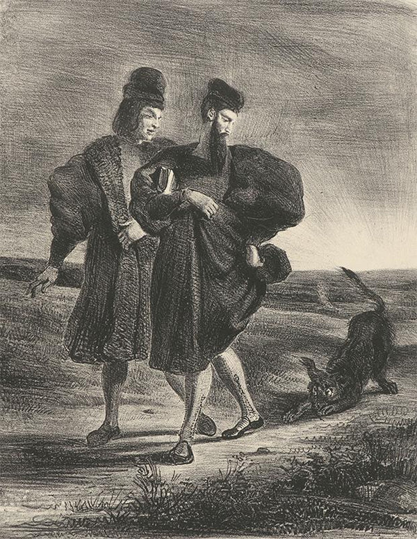 Faust, Mephistopheles, and the Water Dog (Faust, Méphistophélès et le barbet)