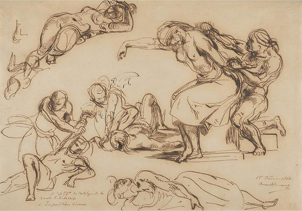 Figure Studies for the Salon du Roi, Palais Bourbon