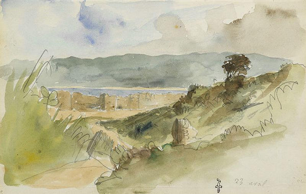 Folio 41, Landscape with the city walls of Tangier