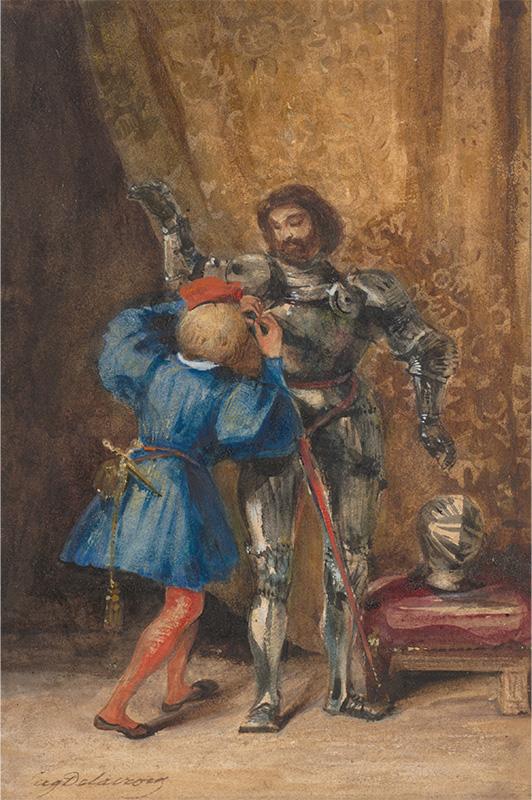 Goetz von Berlichingen Being Dressed in Armor by His Page George