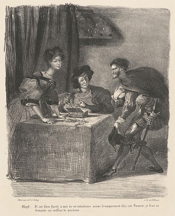 Mephistopheles Presents Himself in Marthe’s Home (Méphistophélès se présente chez Marthe)