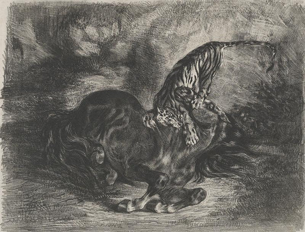 Wild Horse Felled by a Tiger