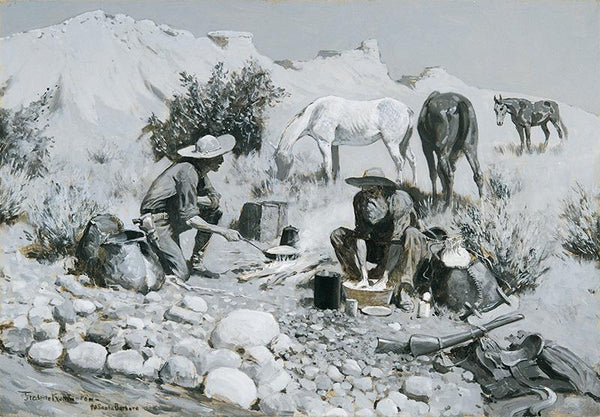 Prospectors Making Frying-Pan Bread