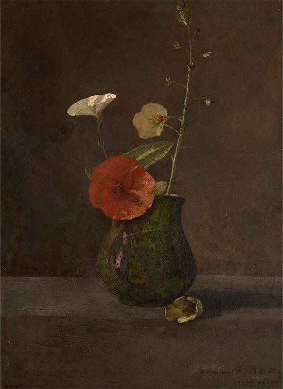 Still Life of Flowers in a green Jug