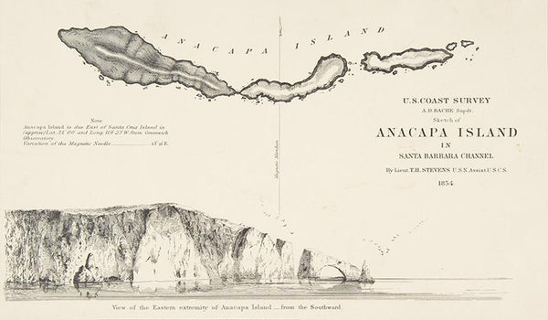 U.S. Coast Survey...Sketch of Anapaca Island in Santa Barbara