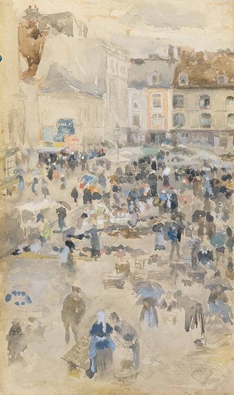 Variations in Violet and Grey—Market Place, Dieppe - The Metropolitan Museum of Art