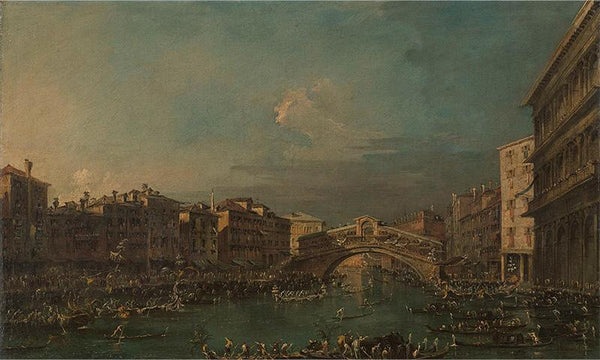 Regatta on the Grand Canal, near the Rialto Bridge, Venice