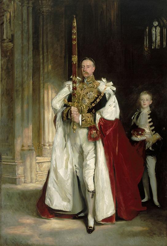 Charles Stewart, Sixth Marquess of Londonderry, Carrying the Great Sword of State at the Coronation of King Edward VII, August, 1902, and Mr. W. C. Beaumont, His Page on That Occasion - John Singer Sargent