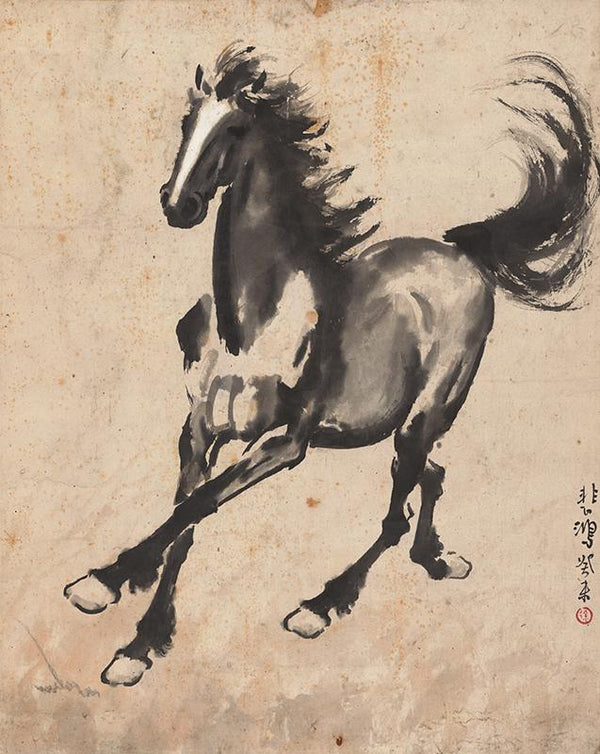 The Hanging Scroll of Horse Painted