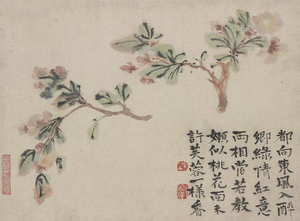 Album of Flowers and Portrait of Shitao Flowering Crab Apple