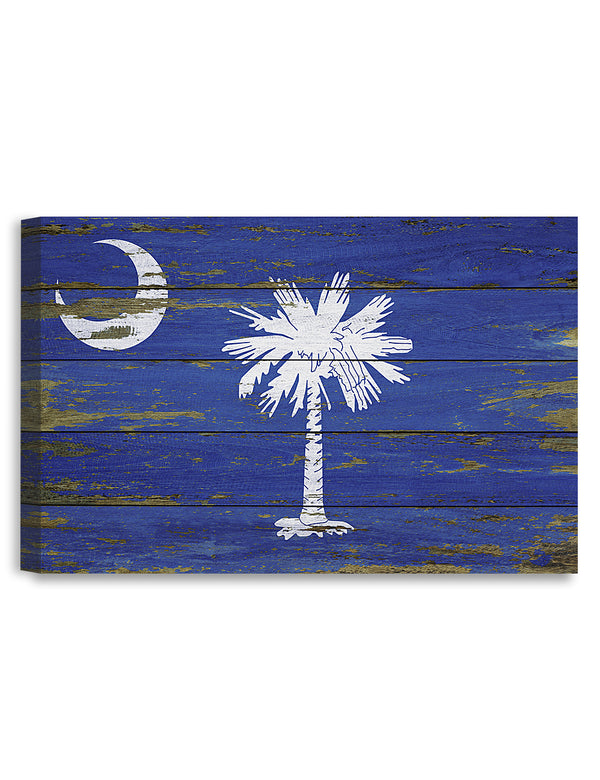 DECORARTS - South Carolina State Flag. Giclee Print on 100% Archival Cotton Canvas, Canvas wall art for Wall Decor.