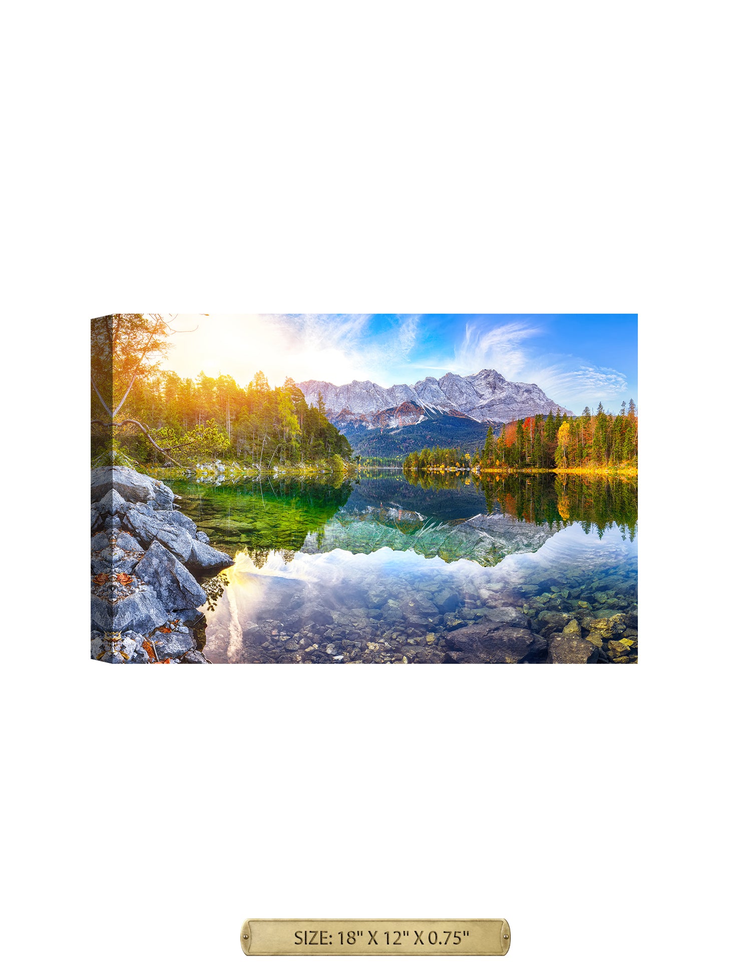 Lago Eibsee. Cielo sobre un lago de montaña.